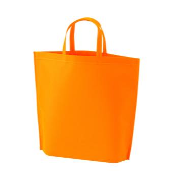 シンプル不織布トートバッグ 小 オレンジ