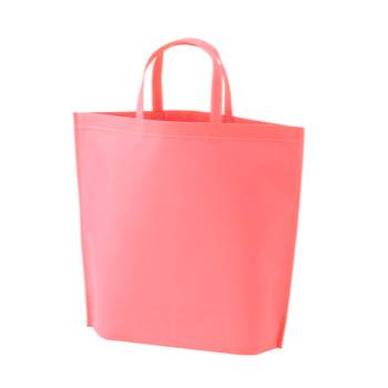 シンプル不織布トートバッグ 小 ピンク